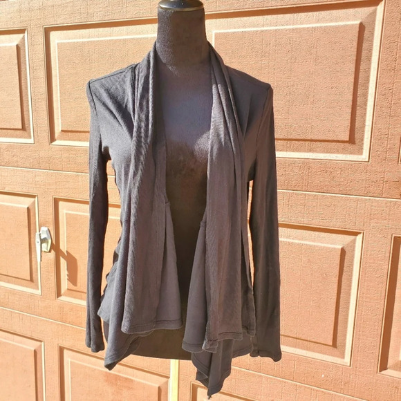 Talbots Women's Black Ribbed Cardigan Sweater Size Medium - Picture 1 of 10